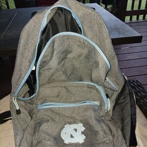 Northwest Gray Backpack with Blue Trim
